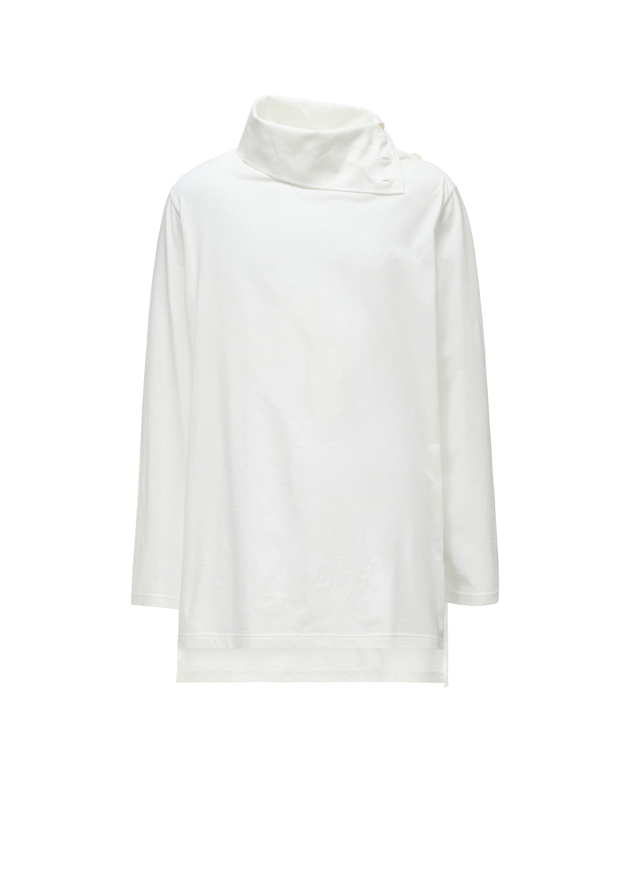 トップス 00s y's Yohji Yamamoto white long-t 30/COTTON JERSEY TURTLE NECK LONG T-SHIRT – THE SHOP YOHJI YAMAMOTO