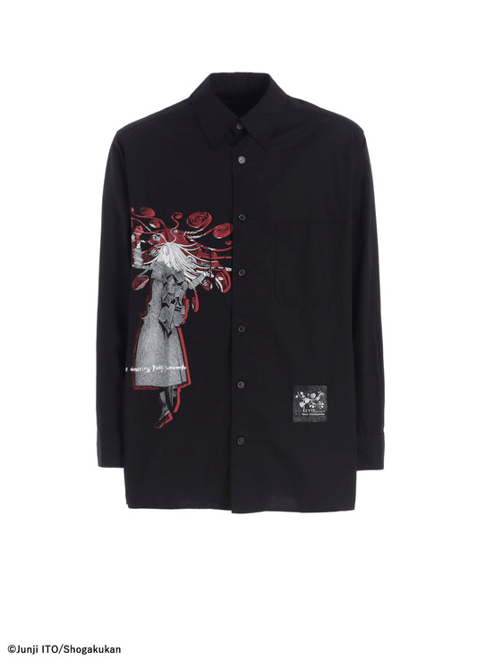 S'YTE × JUNJI ITO -UZUMAKI- KIRIE WEARING YOHJI YAMAMOTO PRINTED SHIRT