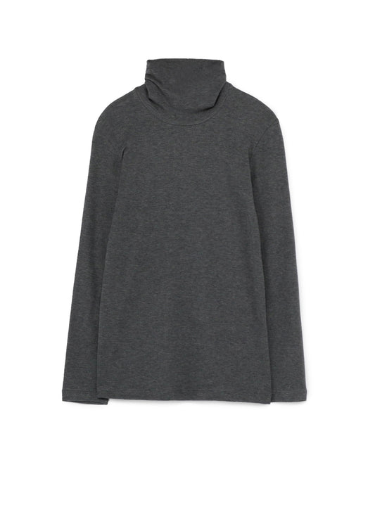 LYOCELL STRETCH RIB JERSEY HIGH NECK SHIRT