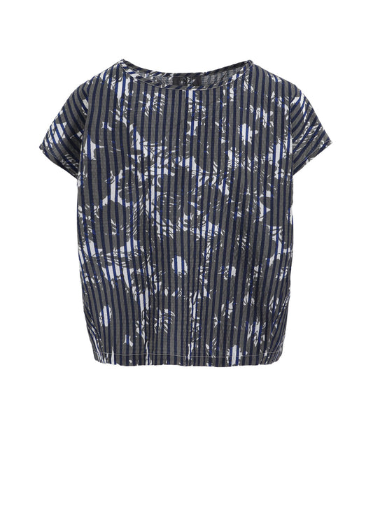 COTTON RIPPLE PRINT PULLOVER