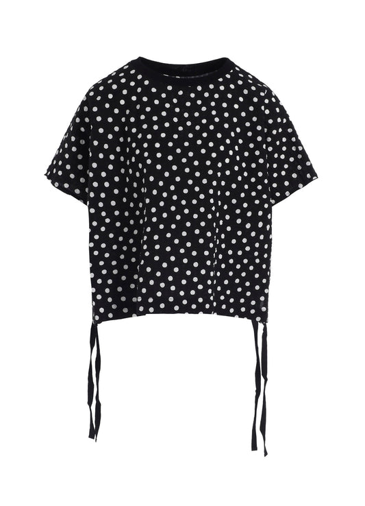 COTTON RIPPLE DOT PRINT PULLOVER