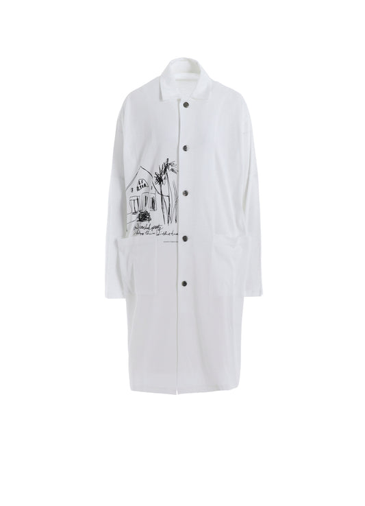 COTTON RAYON JERSEY LONG SHIRT