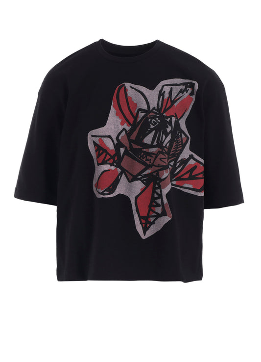 SOFT COTTON JERSEY WILD FLOWER PRINT SHIRT