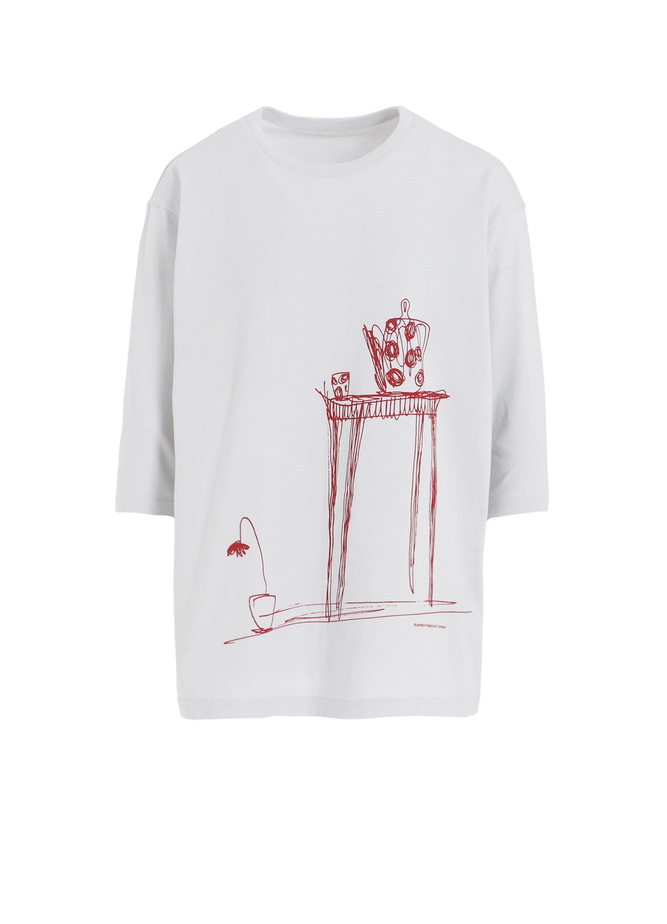 20/1 COMBED JERSEY POT & TABLE PRINT 3/4 SLEEVE SHIRT – THE SHOP