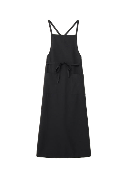 POLYESTER CHAMBRAY APRON DRESS