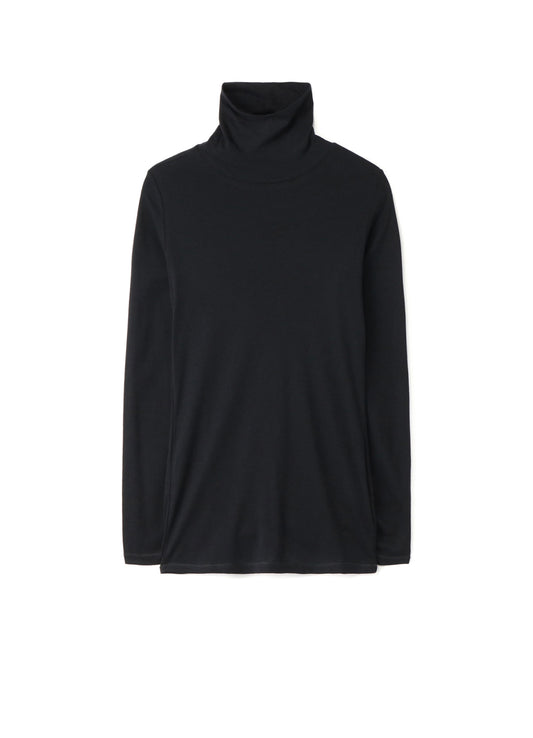 60/- COTTON SOFT RIB JERSEY HIGH NECK LONG SLEEVE SHIRT
