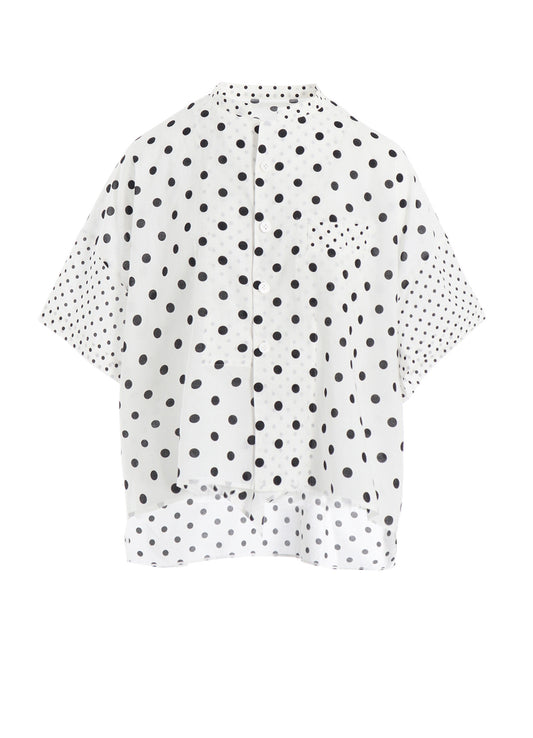 60/- COTTON LAWN DOT PRINT BOX BLOUSE