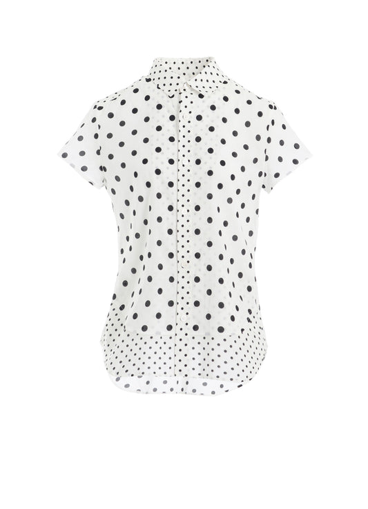 60/- COTTON LAWN DOT PRINT HALF SLEEVE BLOUSE