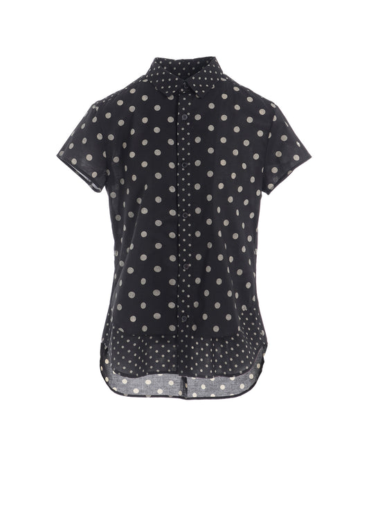60/- COTTON LAWN DOT PRINT HALF SLEEVE BLOUSE