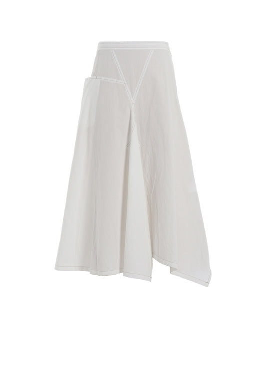 COTTON LINEN DUMP ASYMMETRIC SKIRT