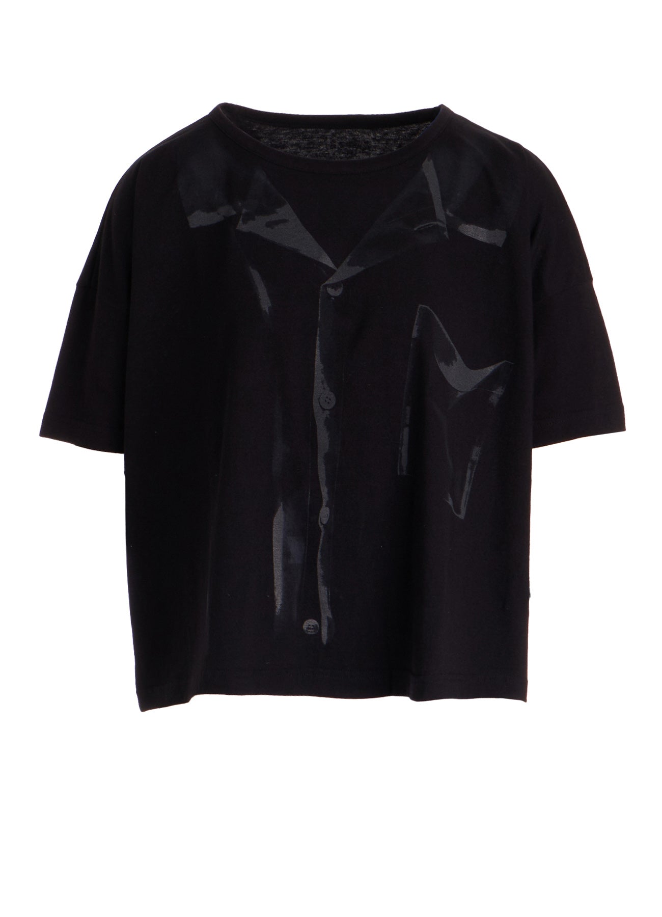 TROMPE L'OEIL HALF SLEEVE CROPPED TEE – THE SHOP YOHJI YAMAMOTO