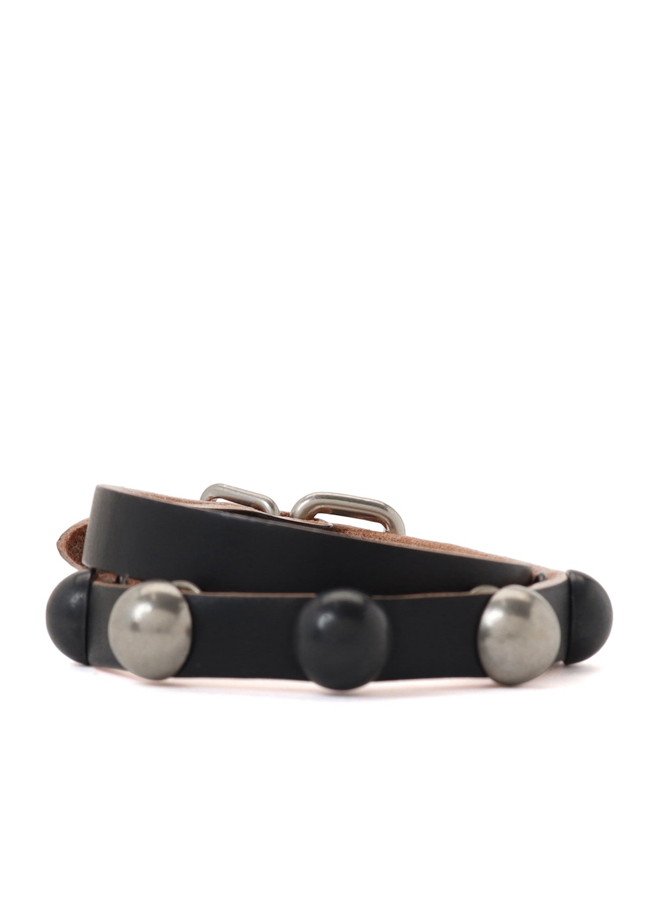 SEMIGLOSS LEATHER STUDS DOUBLE BRACELET – THE SHOP YOHJI YAMAMOTO