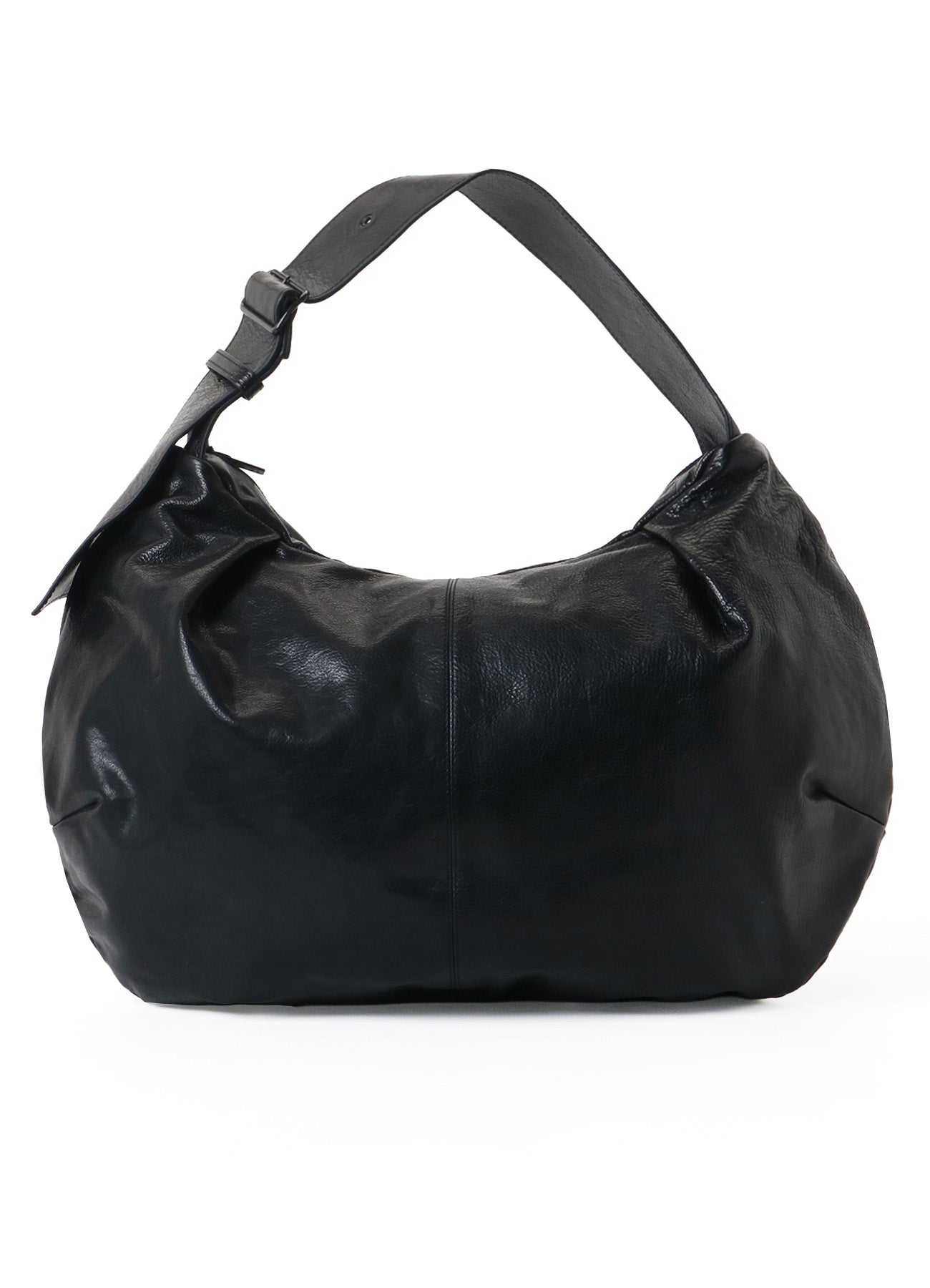 SURFACE-DYED SOFT TAN LEATHER GYOZA BAG – THE SHOP YOHJI YAMAMOTO
