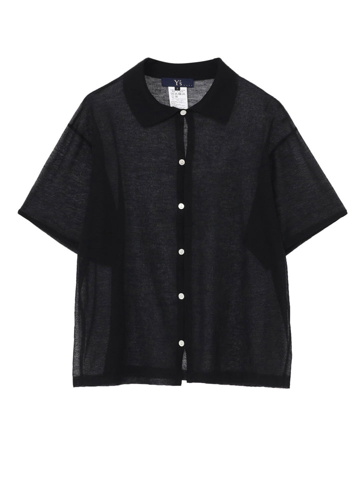 ALLONGE SHEER OPEN COLLAR KNIT