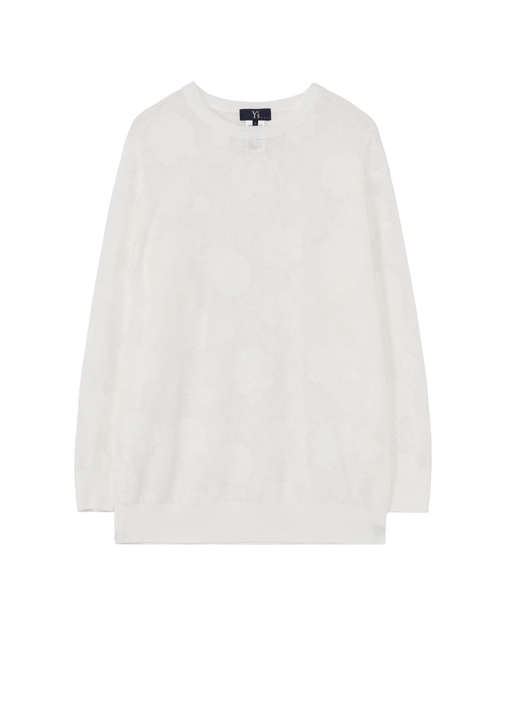 COTTON/NYLON COMPACT TWIST LONG SLEEVE KNIT