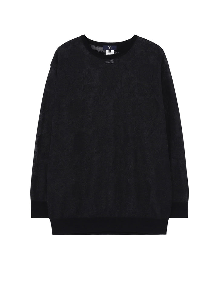 COTTON/NYLON COMPACT TWIST LONG SLEEVE KNIT