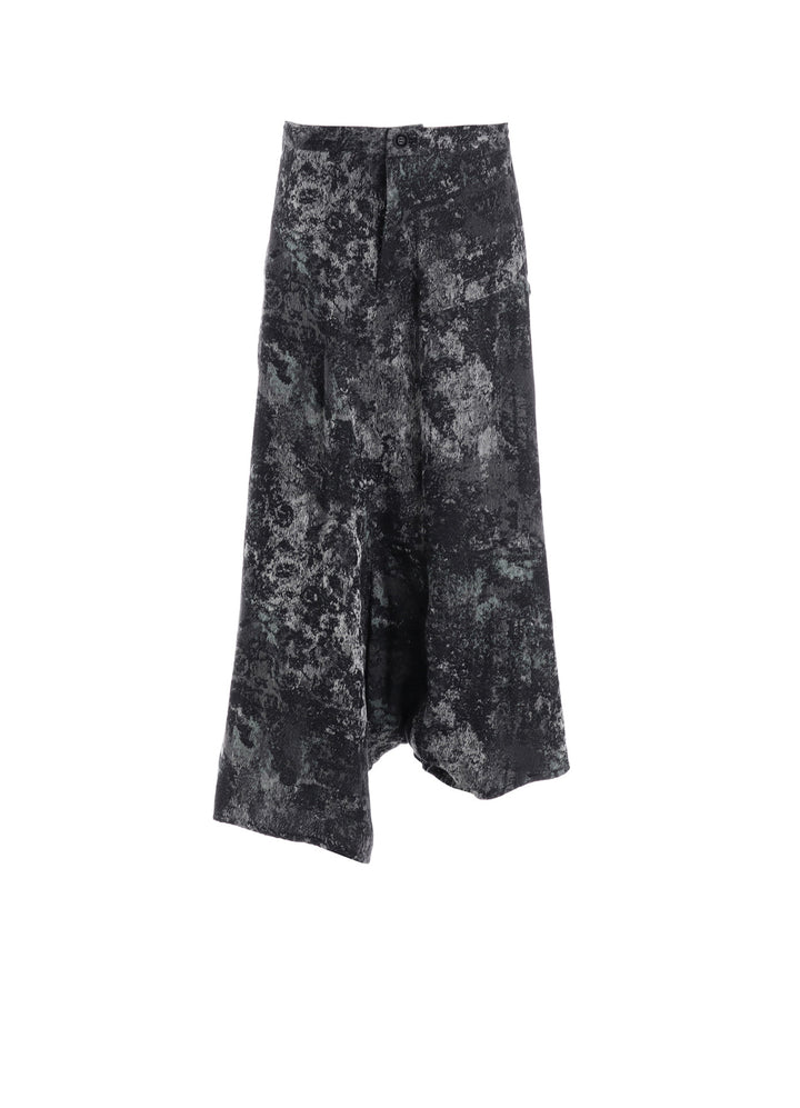 RUG PATTERN JACQUAR ASYMMETERIC PANTS