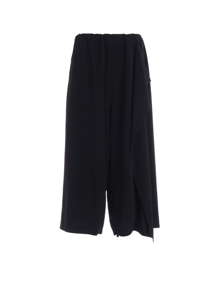 TA/PE CREPE DE CHINE LEFT DRAPE PANTS