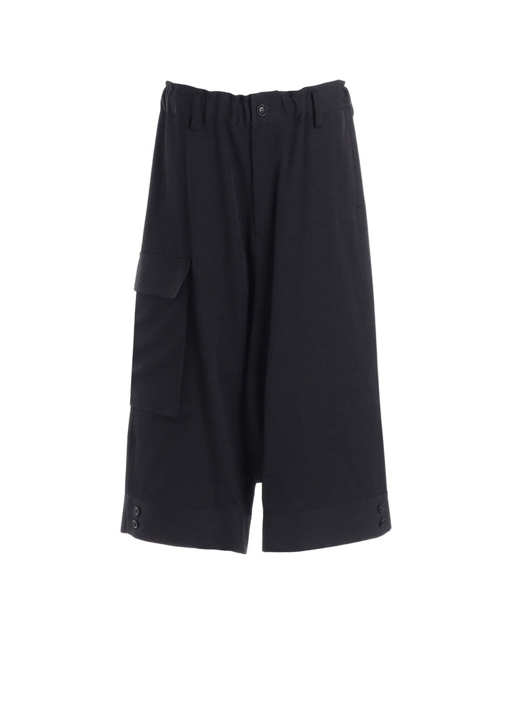 WOOL GABARDINE HEM CUFFS SAROUEL PANTS