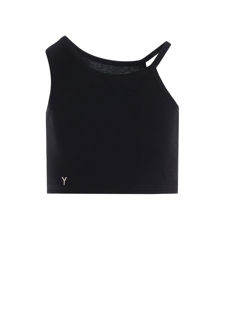 Y" EMBROIDERY CROPPED TEE