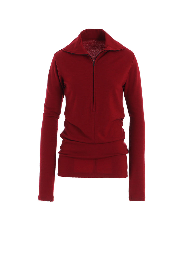 MILD WASHABLE JERSEY HIGH NECK BLOUSE