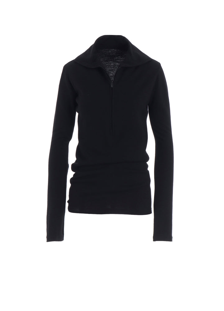 MILD WASHABLE JERSEY HIGH NECK BLOUSE