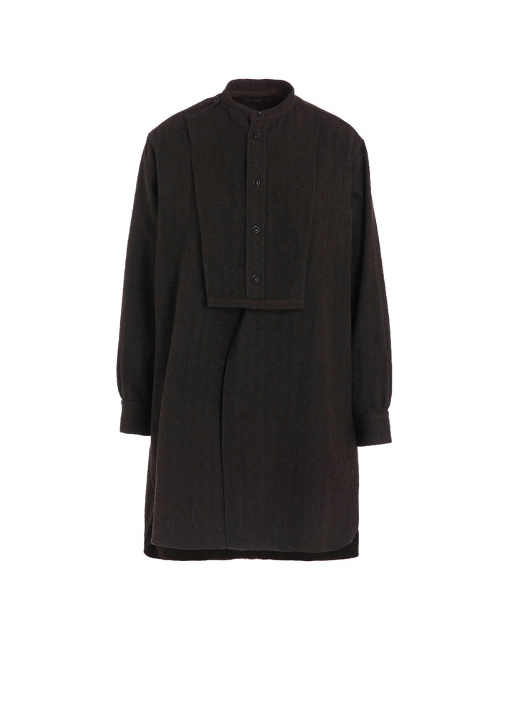 W/NY HERRINGBONE FRONT CLOTH BLOUSE