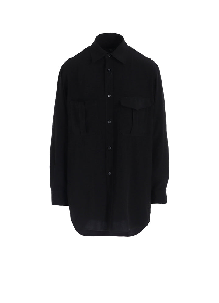 TA/PE CREPE DE CHINE SHOULDER LOOP BLOUSE