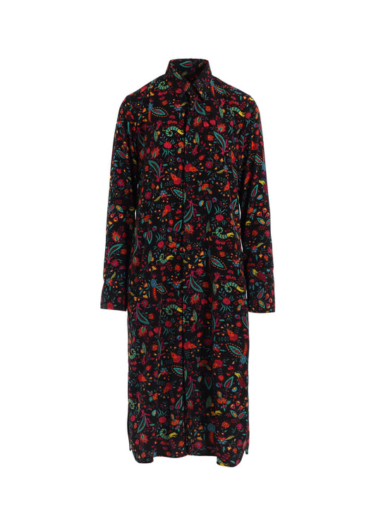 FLOWER PRINT LONG SHIRT