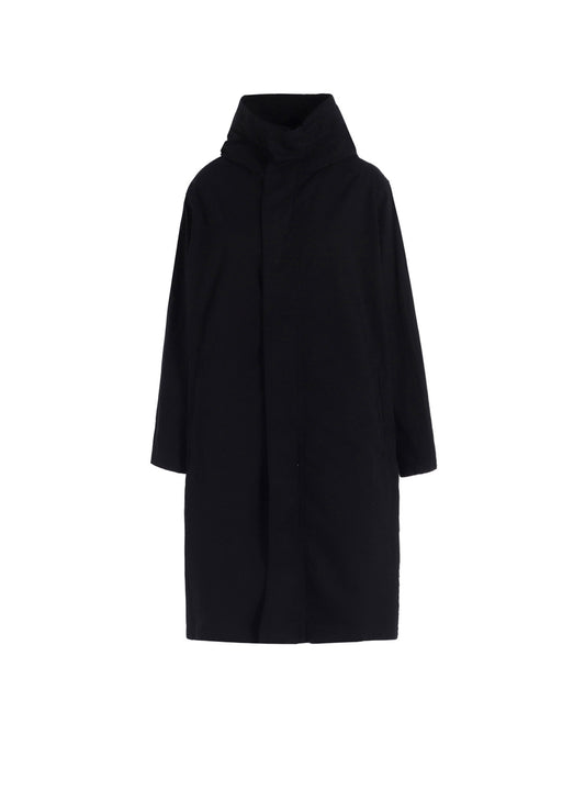 COTTON TWILL GARMENT DYE HOODIE COAT
