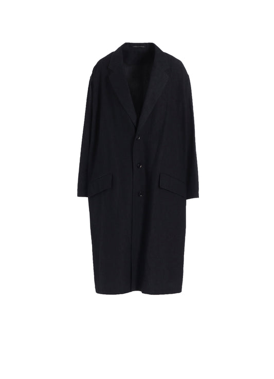 6OZ DENIM GARMENT FINISH 3-BUTTON TAILORED COAT