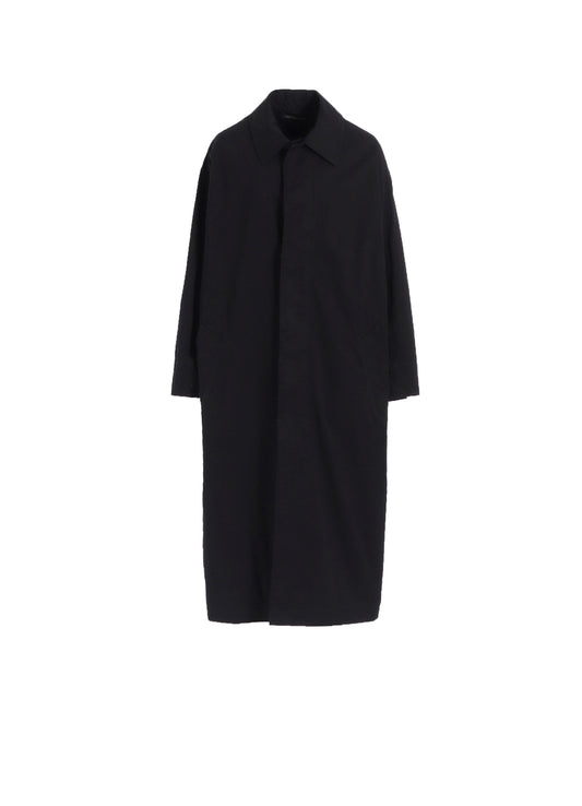 COTTON TWILL GARMENT DYE TURN OVER COLLAR COAT