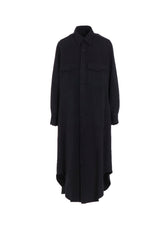 W/NY HERRINGBONE MILITARY LONG DRESS