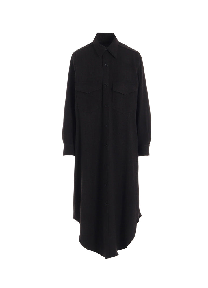 W/NY HERRINGBONE MILITARY LONG DRESS