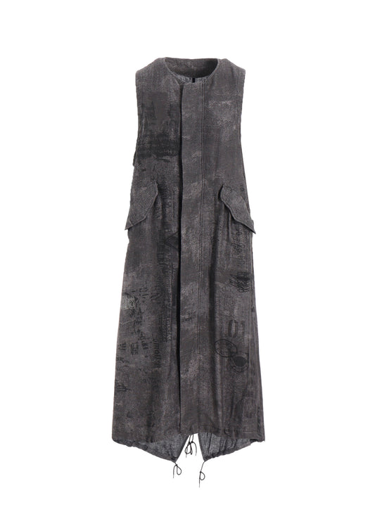 PATCH DESIGN PRINT FISH TAIL DRESS