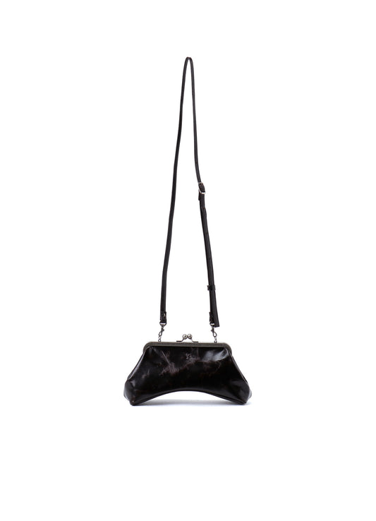 GLOSSY LEATHER CURVY BAG S