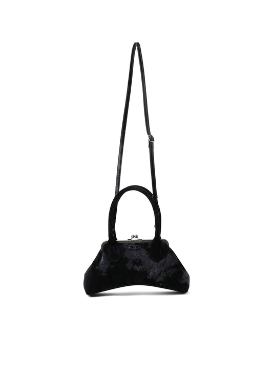 DISCHARGE-PRINTED VELVET CURVY BAG L