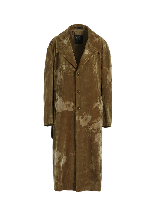 DISCHARGE-PRINTED VELVET BIG JACKET