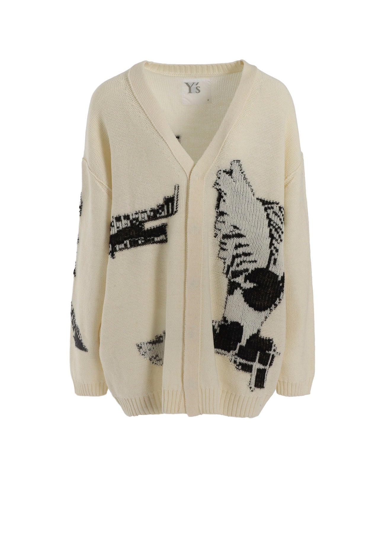 REVERSIBLE INTARSIA W JQ CARDIGAN – THE SHOP YOHJI YAMAMOTO