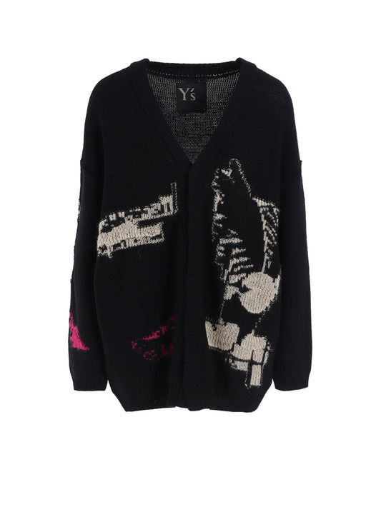 REVERSIBLE INTARSIA W JQ CARDIGAN