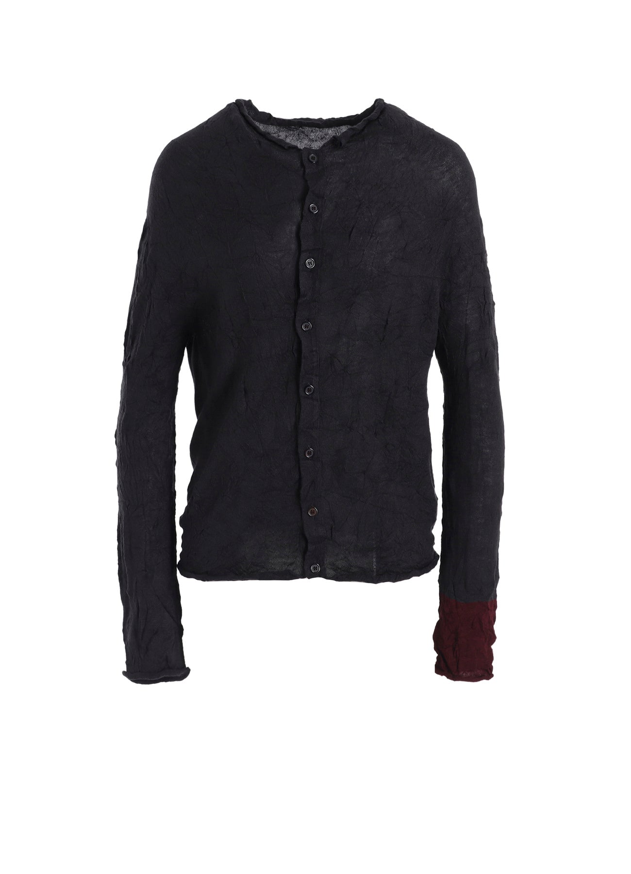 OFF NECK WRINKLED LONG SLEEVE CARDIGAN – THE SHOP YOHJI YAMAMOTO