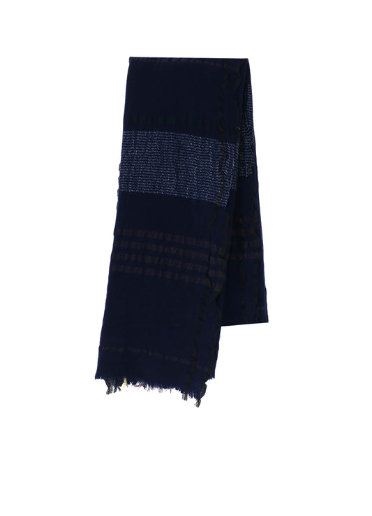 W PLAID FRILL SCARF
