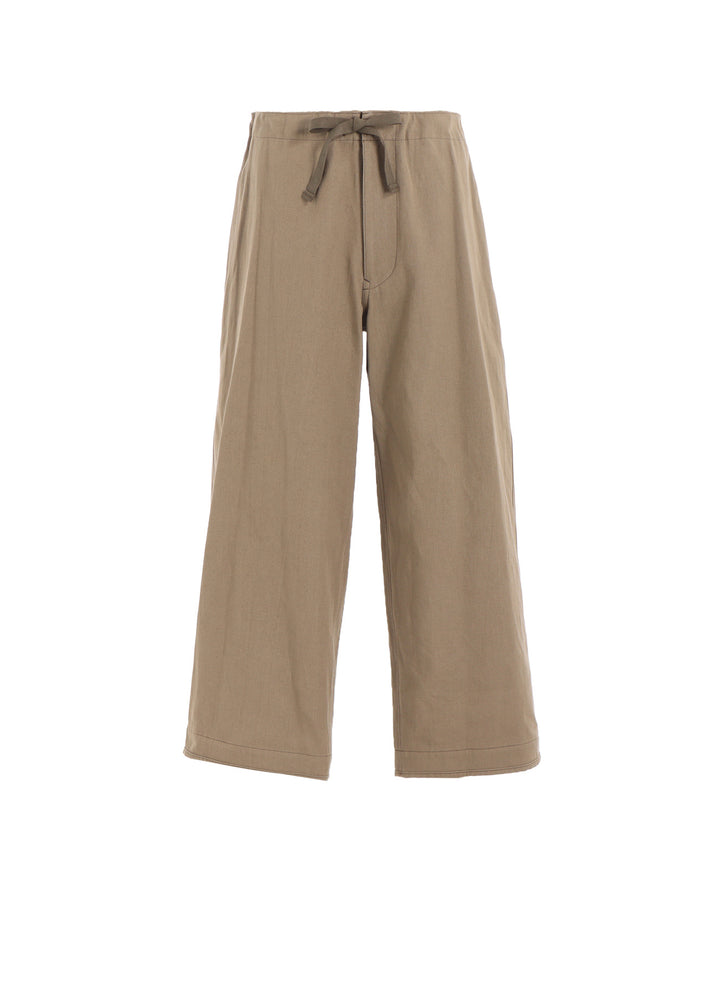 COTTON LINEN TWILL STRAIGHT PANTS