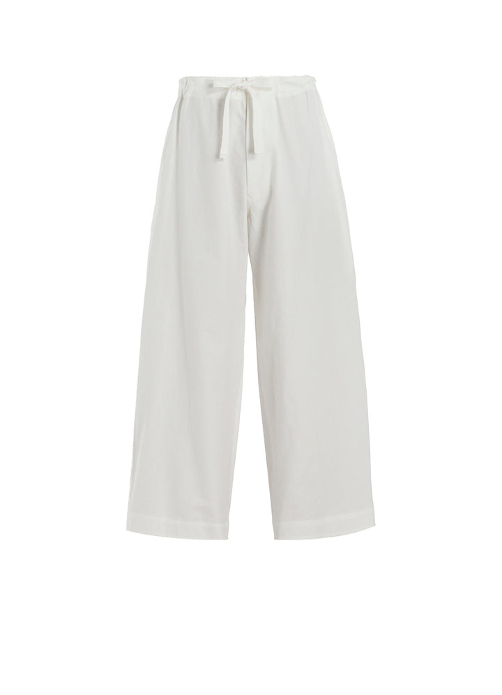 COTTON TWILL STRAIGHT STRING PANTS