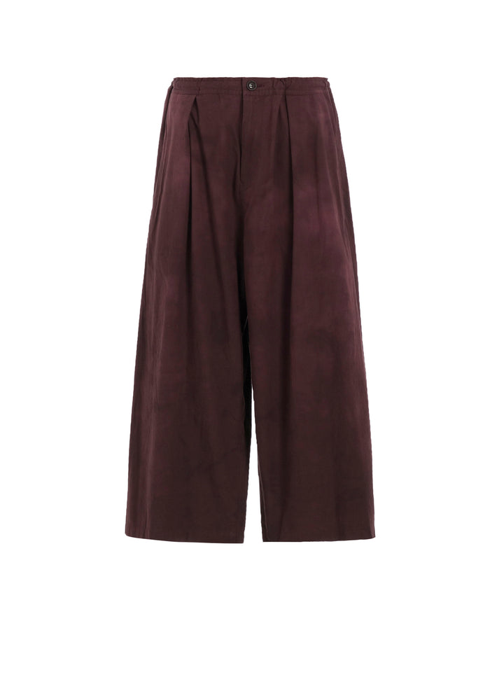 GARMENT-DYED FRONT TUCK WIDE PANTS