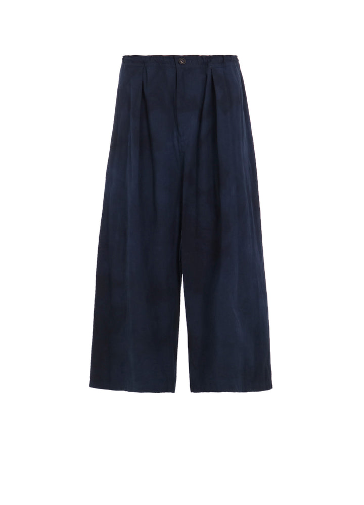 GARMENT-DYED FRONT TUCK WIDE PANTS