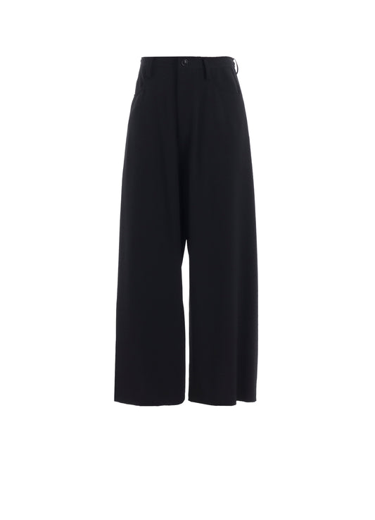 WOOL SERGE LONG STRAIGHT PANTS