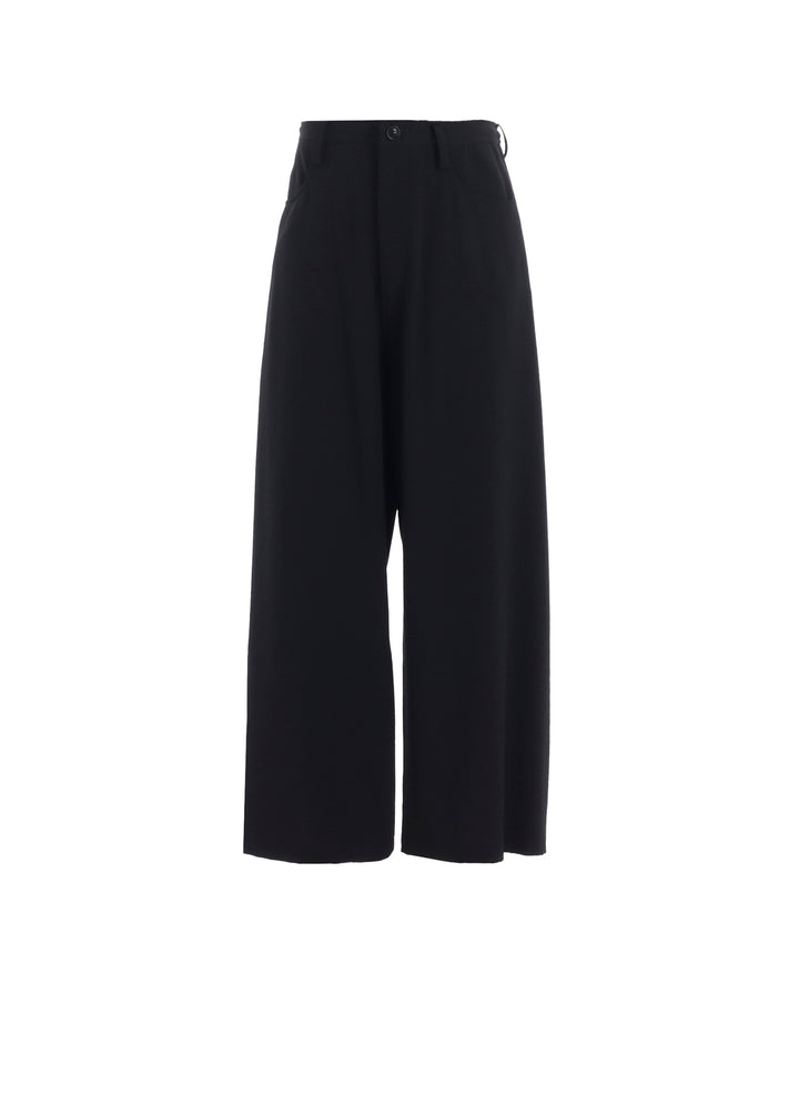 WOOL SERGE LONG STRAIGHT PANTS