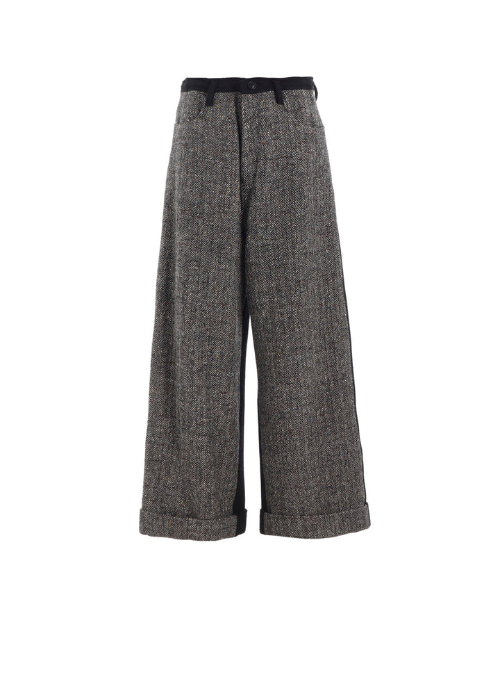 BIG HERRINGBONE WIDE PANTS