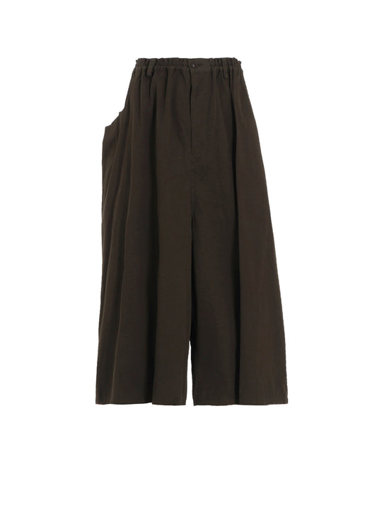 COTTON TWILL GARMENT DYE RIGHT SIDE DRAPE PANTS